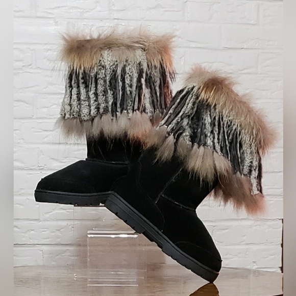 MARTINE ET BONAL | Woman's Suede/ Fur Women’s Boots - Picture 2 of 12